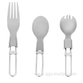 Three-piece Folding Titanium Tableware